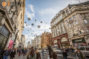 Oxford Street and Regent Street